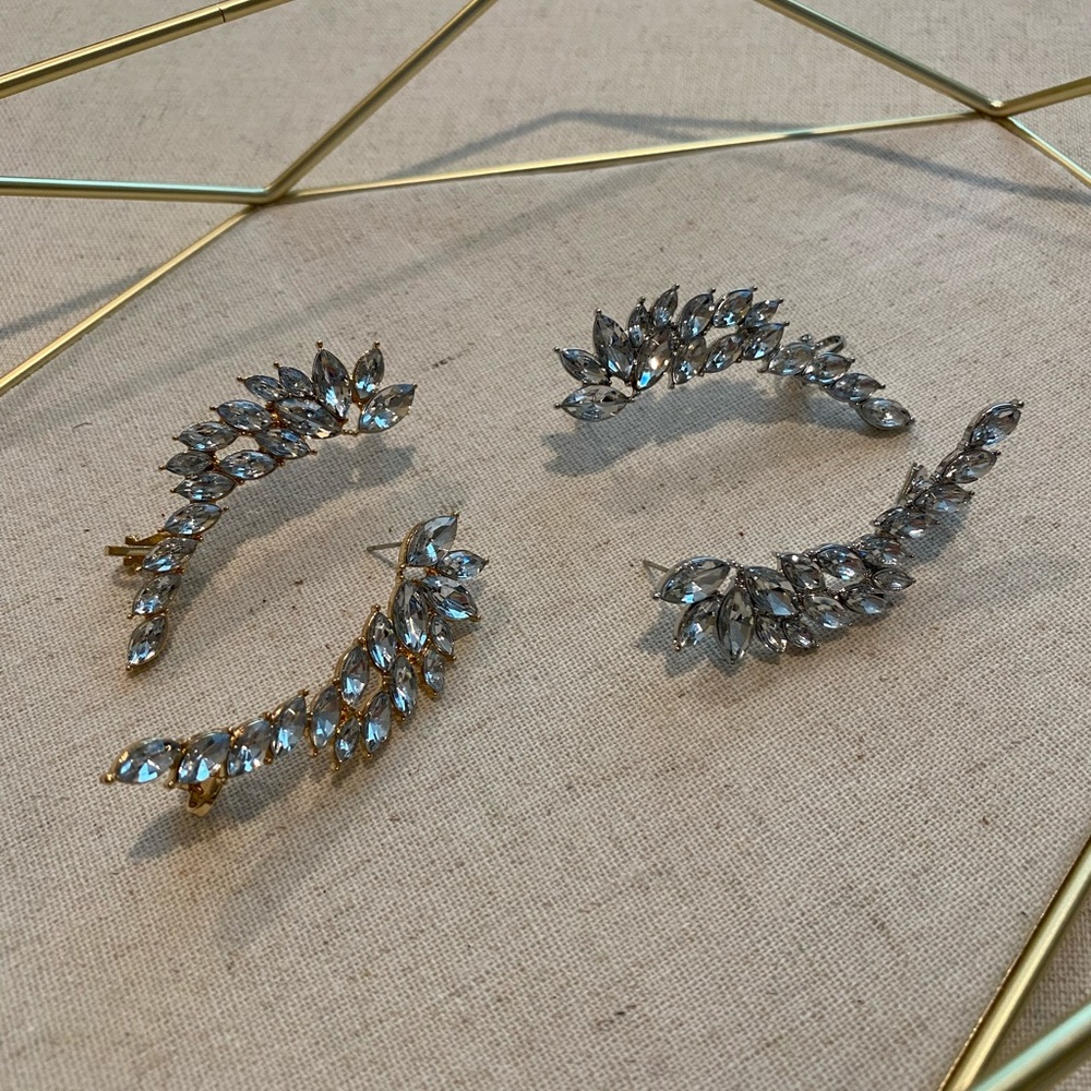 Statement Rhinestone Earring Crawler - image 4